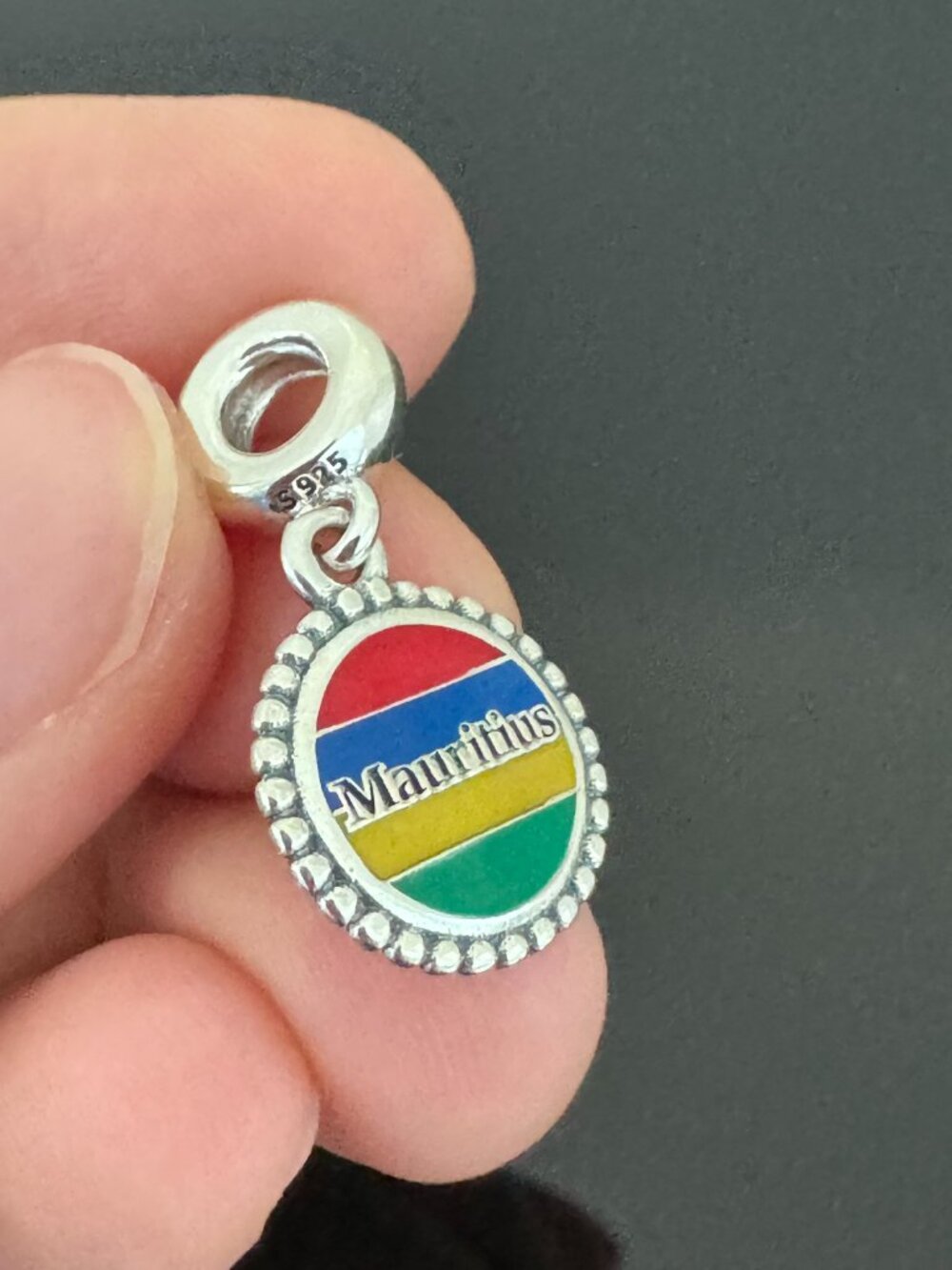 Pandora  Mauritius Flag   Exclusive Charm